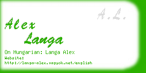 alex langa business card